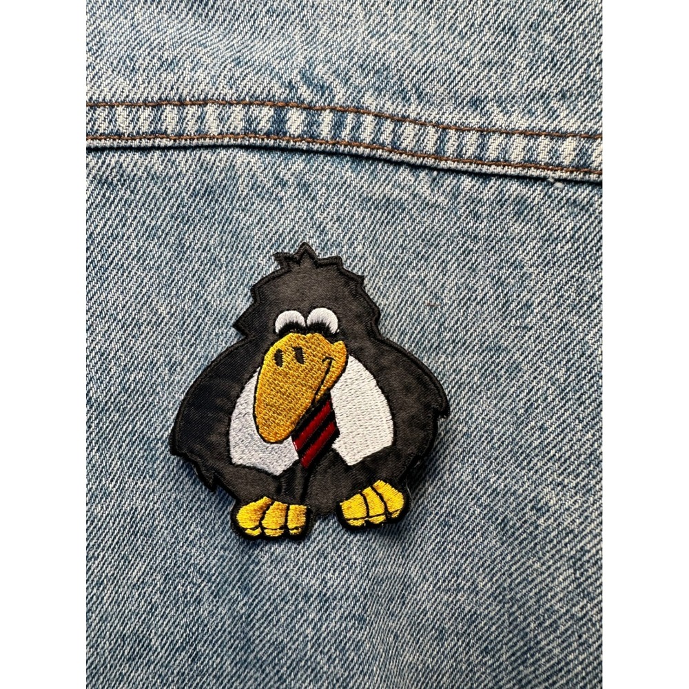 Penguin Cartoon Iron on Patch Embroidered Applique Sew On Bird Tie‎ Business